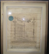 1859 Mistrz Mason Mason Masoński Joseph Warren Grand Lodge Świadectwo masowe