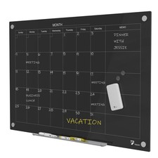 47 x 35 Inch Glass Dry Erase Board Reminder, Magnetic Whiteboard Calendar Yea...