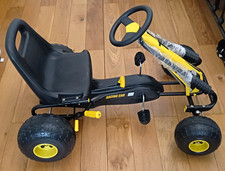 Kids Pedal Go Kart Ride-On Racing Car, Metal, Black/Yellow, Age 4-7