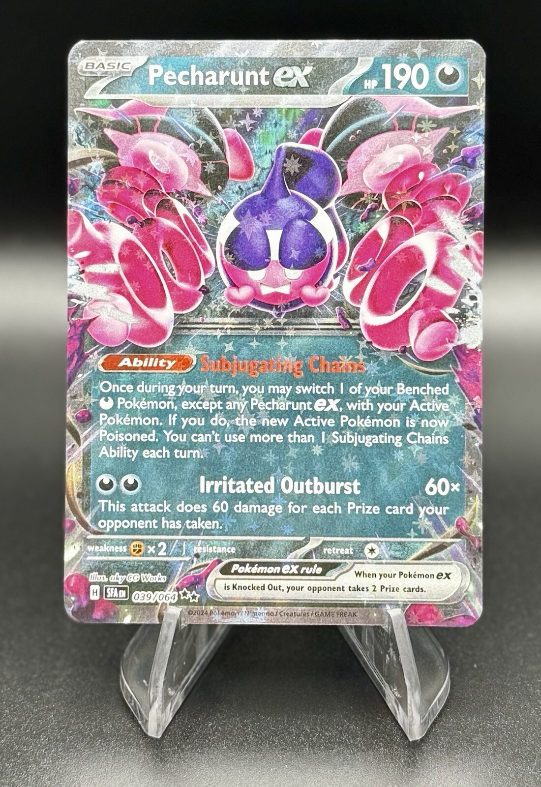 Pecharunt EX 39/64 - Shrouded Fable - Double Rare Pokemon Card - NM - English