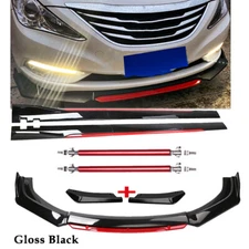 Gloss Black Front Bumper Lip Spoiler Splitter Bod Kit For Hyundai Sonata