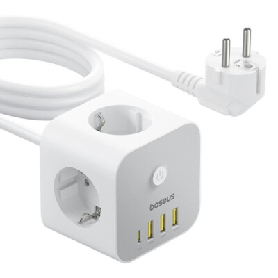 Baseus Steckdosenleiste Würfel Ladestation 3 Sockets + 3 x USB A + 1 x Typ-C