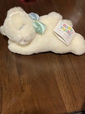 Vintage Eden Laying Sleepy 12" Plush Baby Bear Pastel Musical Wind Up Lullaby