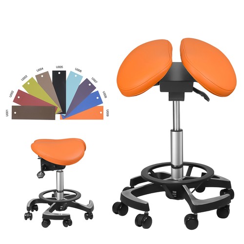 Dental Rotatable Adjustable Saddle Doctor Chair Imported Leather Antifouling CE - 第 4/24 張圖片