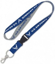NEW USAF U.S. Air Force Breakaway Lanyard with Detachable Buckle. Blue/Gray