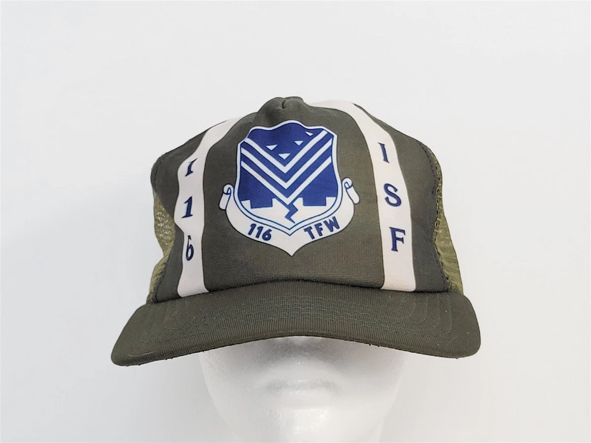 US Air Force 116 TFW ISF Tactical Fighter Wing Green Mesh Cap Hat