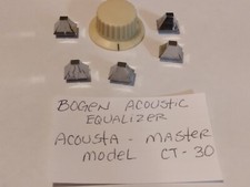 6 Piece Bogen Acoustic Equalizer Acousta Master Model CT-30 Knob  Slider Covers