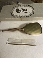 Vintage Vanity Hairbrush And Comb Set