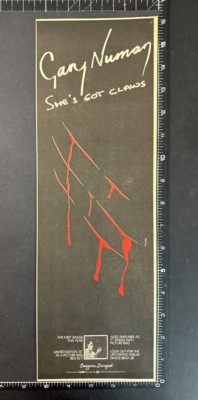 GARY NUMAN - SHES GOT CLAWS 1981 15x6'' Poster Size Advert L370