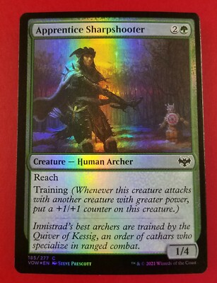 1x Apprentice Sharpshooter | FOIL | Innistrad Crimson Vow | MTG Magic Cards