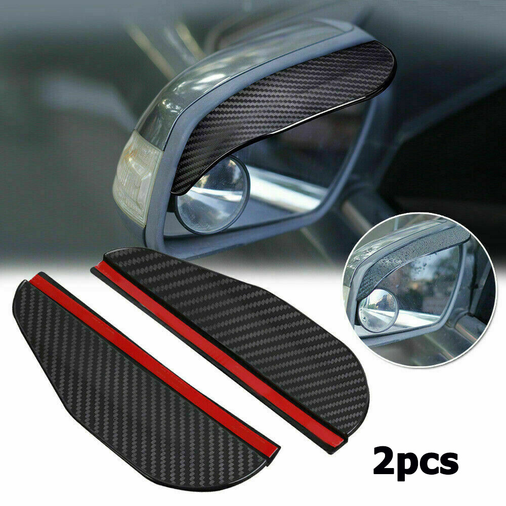 2pcs Car Side Mirror Rain Guards Sun Visor Eyebrow Covers