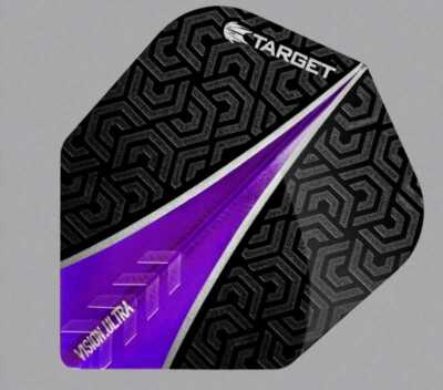 Target -6er- Vision Ultra Purple Fin Flight Shape No6 Flights 100 Micron Lila