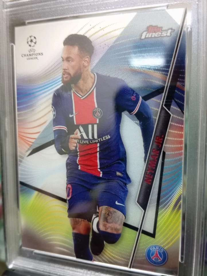 NEYMAR JR. 2021 Topps Finest UEFA Champ's League Soccer card (RPA-8 NM-MT) - Image 3 of 4