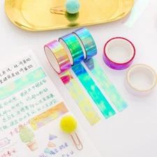 Rainbow Gradient Tape Masking Stickers Washi Tape Set Korean Stationary Cute