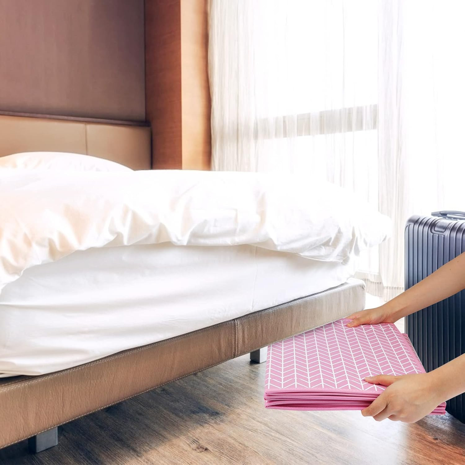 Large Toy Storage Box Chest for Girls Kids, Sturdy Toy Box Bin Organizer Baskets