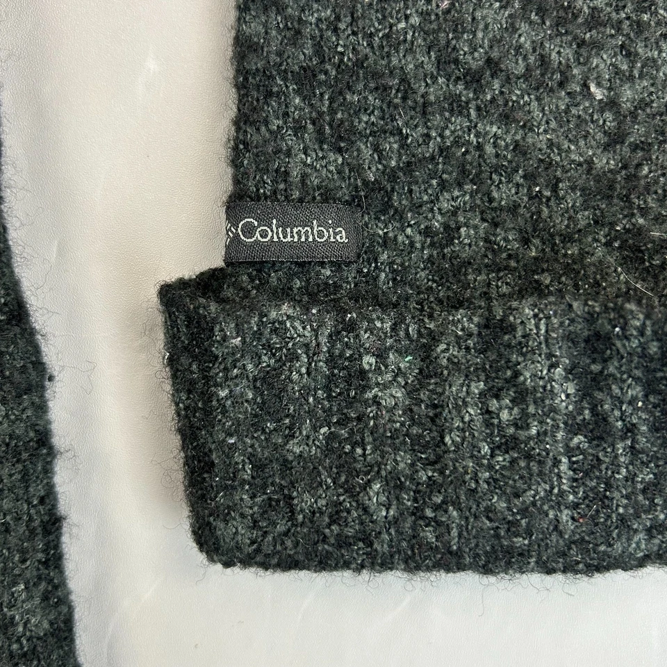 Suéter Columbia Mujer Extra Grande Gris Mezcla Lana Puños Camping Boho Abuela Foto 4 de 4