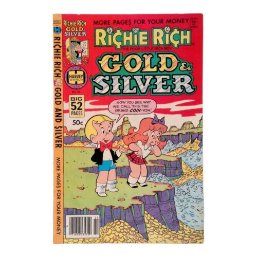 Richie Rich Gold and Silver #22 Direct Edition Cover (1975-1982) Harvey Comics - Zdjęcie 1 z 2