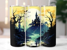 HALLOWEEN HOUSE 20 OZ INSULATED TUMBLER WITH LID/STRAW
