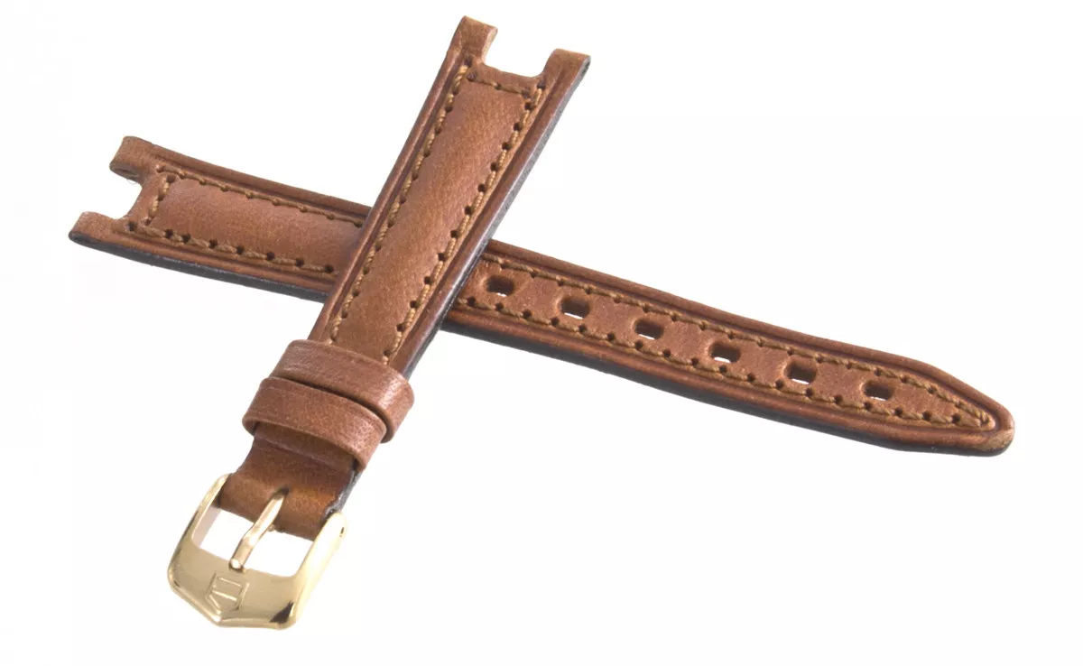 TAG Heuer 14mm SEL Brown Leather Strap Gold Link and Buckle Watch