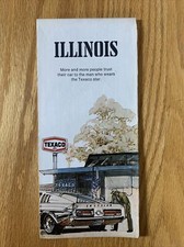 Texaco Map Illinois Chicago Aurora Joliet Naperville 1971 Gas Oil Advertising