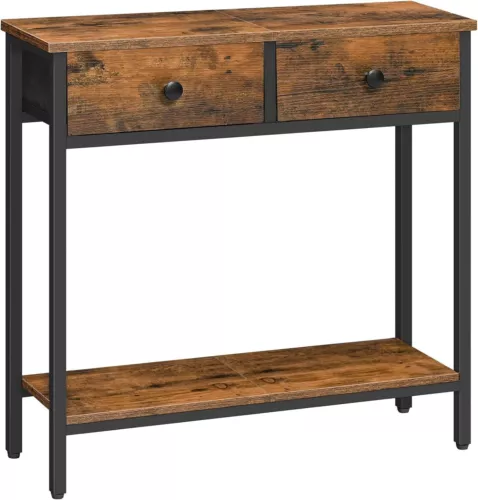 HOOBRO Konsolentisch Beistelltische mit Ablage Sofatisch Flurtisch Sideboard - Bild 35 von 43