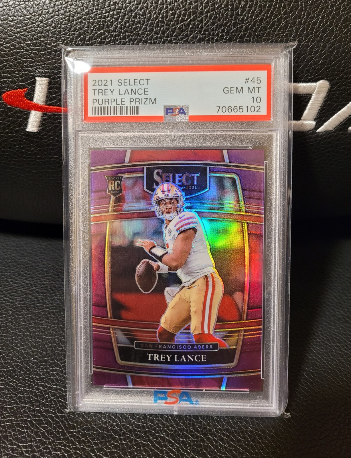 TREY LANCE 2021 NFL Select Rookie Concourse Purple Prizm #/75 PSA 10 Gem Mint!