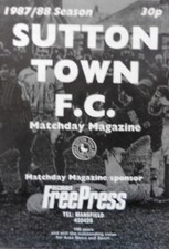 SUTTON TOWN V ALFRETON TOWN 21/4/1988 NPL- DIVISION 1 #MINT CONDITION#
