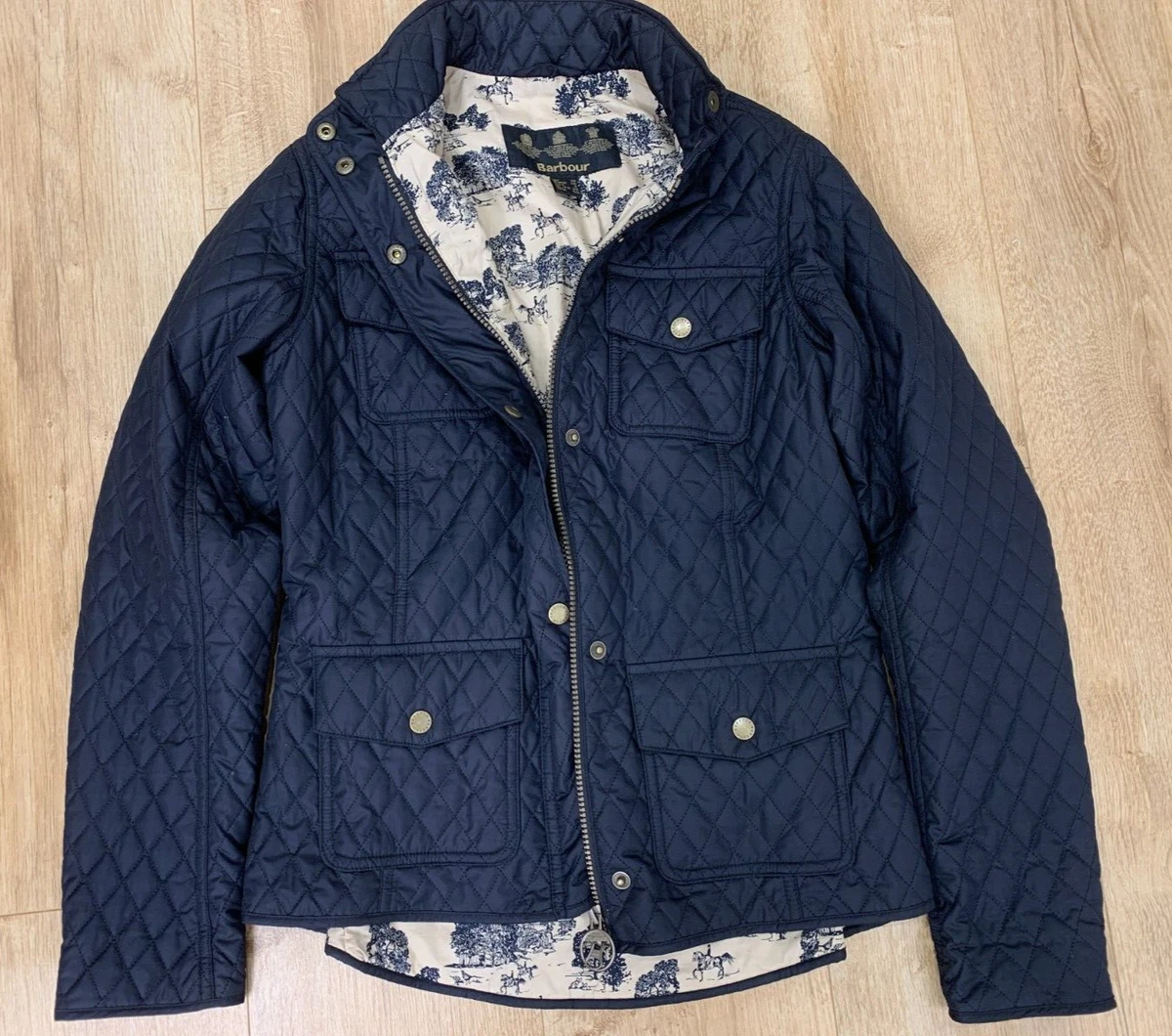 Barbour Brethable Lightweight Quilted Women Bomber Jacket Size 36 38 uk 10 USA 6