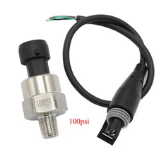 5V Pressure Transducer or Sender 100Psi for Oil Air Water