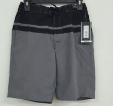 Roundtree  Yorke Grey Black Stripe Trunks Men's Swimwear NWT 49.50 Choose Size