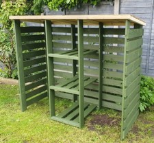 Double wheelie bin and recycling box storage. Free Local Delivery 