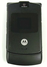 Motorola RAZR V3 - Black and Silver  AT T / Cingular  Cellular Flip Phone