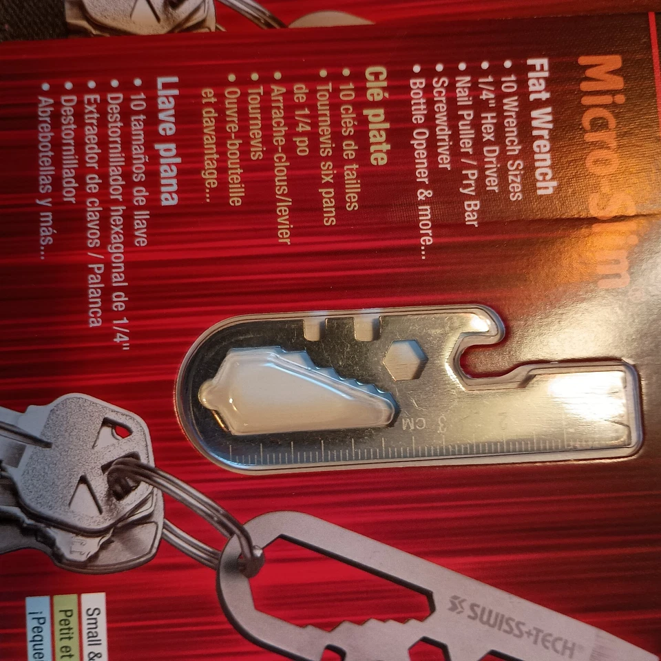 Sale! 72 Swiss Tech Mini Tool Keychain Stainless Wrench Pry Bar Bottle Opener - Image 3 of 4