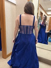 Dark blue prom dress