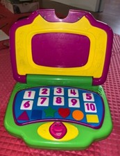 2002 Barney  Friends Interactive Educational Laptop Complete Mattel Tested 