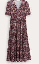 BODEN TIERED WRAP JERSEY MAXI DRESS SIZE 12R BRAND NEW RRP £110