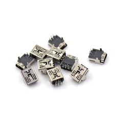 20PCS Mini USB Type B 5-Pin Female Socket Right Angle DIP Jack Connector-