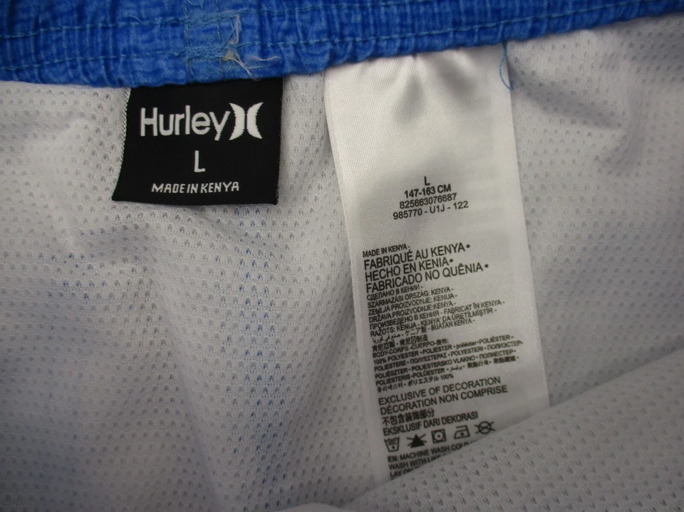 Hurley Size L Boys Stretch Waist Drawstring Lined Quick Dry Swimming Shorts 901 - Image 4 of 4