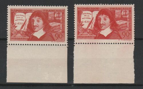 STAMPS - 1937 FRANCE PHILOSOPHER RENE' MNH E/1692 - Picture 1 of 1