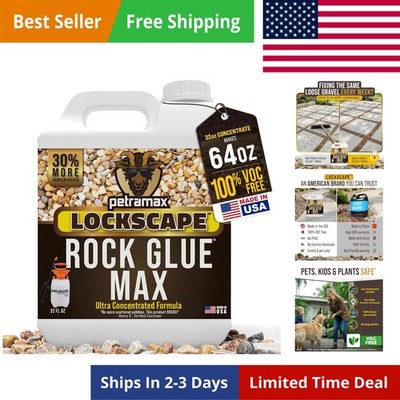 Max Rock Glue for Landscaping, 32 Ounce - Ground Coverage & Pet Safe Mulch Gl...