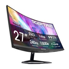 27-Inch Curved Gaming Monitor, FHD 1080p, 240Hz, 1500R, DisplayPort  HDMI x2...
