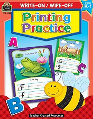 Write-On/Wipe-Off: Printing Practice - Teacher Created Resources Staff