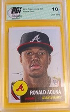 2018 Topps Living Set #19 Ronald Acuna Jr. RC Rookie Card  PGI Gem Mint 10. rookie card picture