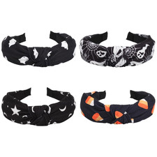 Halloween Headbands for Women Girls Ghost Skeleton Pumpkin Spider Web Black Star