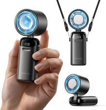 Handheld Portable Turbo Fan with Ice Cooler, Powerful 21000 RPM, Speed 1-199 ,
