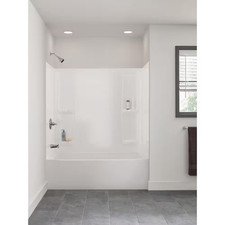 Pro-Series 60 In. W X 57 In. H Five Piece Glue up Bathtub Surrounds in High Glos