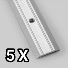 5 X Slim FT06BC Chrome Vinyl To Vinyl Floor Covers Trims Edges Strips 900mm 90cm