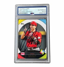 Joey Votto Signed Card Cincinnati Red Autographed Auto Team Canada WBC PSA