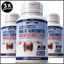 180 PILLS DHT BLOCKER HAIR LOSS GROW HERBAL BALD PATCH MEN FAST GROWTH RECEDING