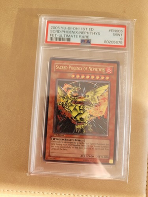 #ad #ad PSA 9 YUGIOH 2005 FET EN005 SACRED PHOENIX O. N. 1. EDITION ULTIMATE EUR 259.00